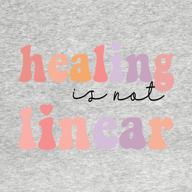 Healing Is Not Linear Sticker Mental Heath Awareness Sticker Affirmation Motivation Psychology MFT Gift Idea by SouQ-Art